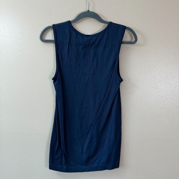 Zyia Dark Blue Ribbed Tank - Picture 2 of 3